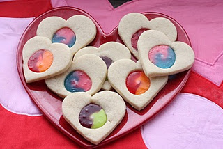 Stained Glass Valentine Cookies