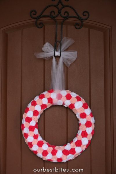 Valentine Rosette Wreath