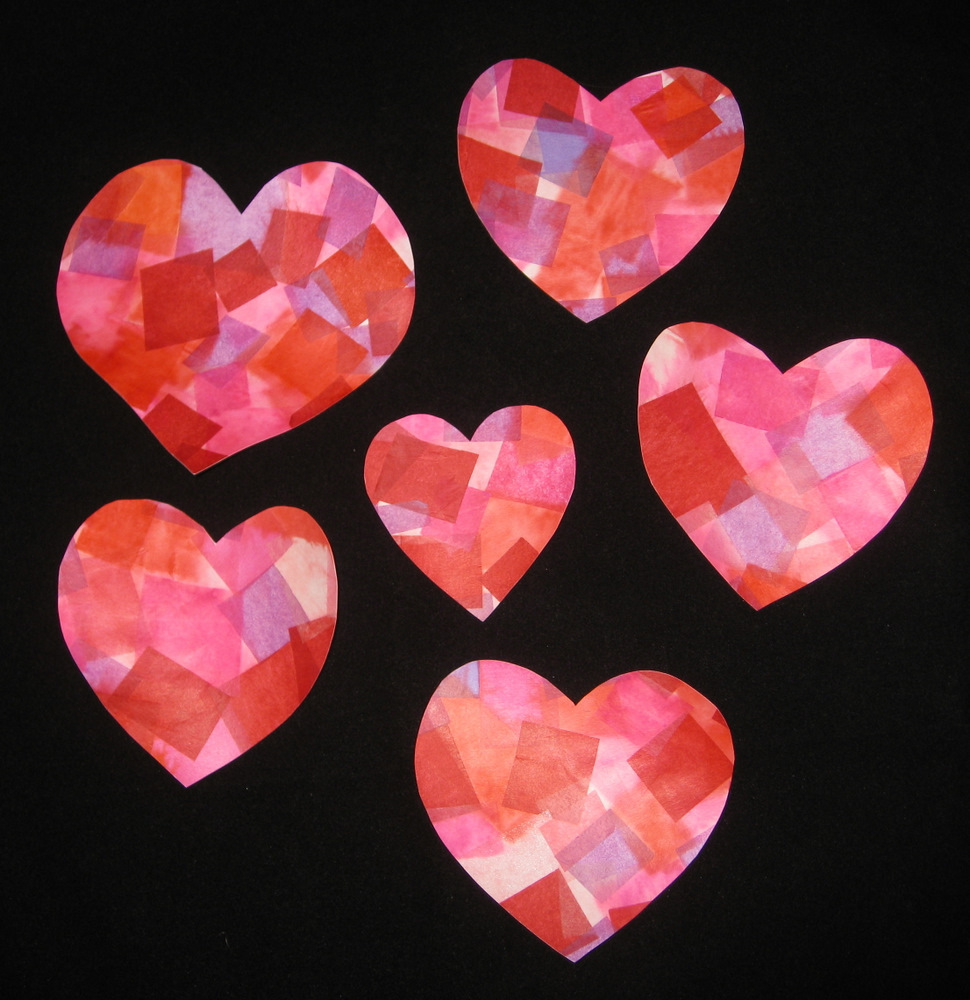 Tissue Paper Hearts | Fun Family Crafts