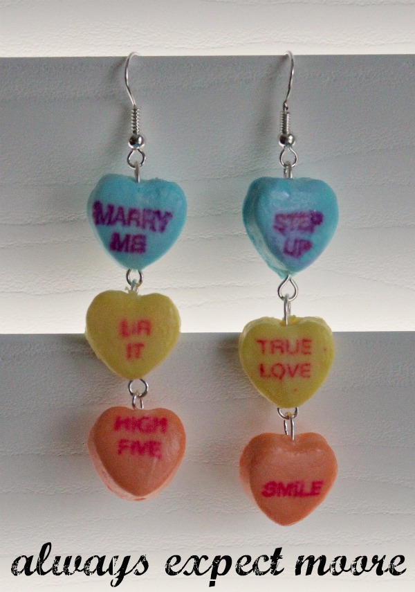 Sweetheart Candy Dangly Earrings Fun Family Crafts