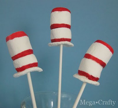 Cat in the Hat Marshmallow Pops
