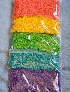Colored Pasta Beads