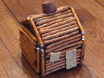 Pretzel Log Cabin Fun Family Crafts