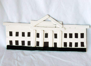 Craft Stick White House