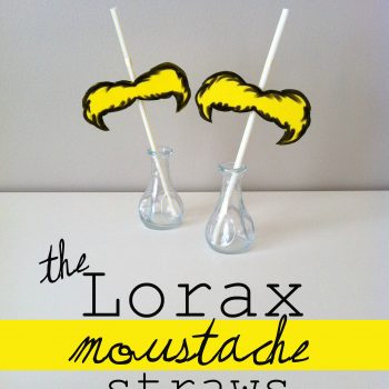 Lorax Moustache Straws