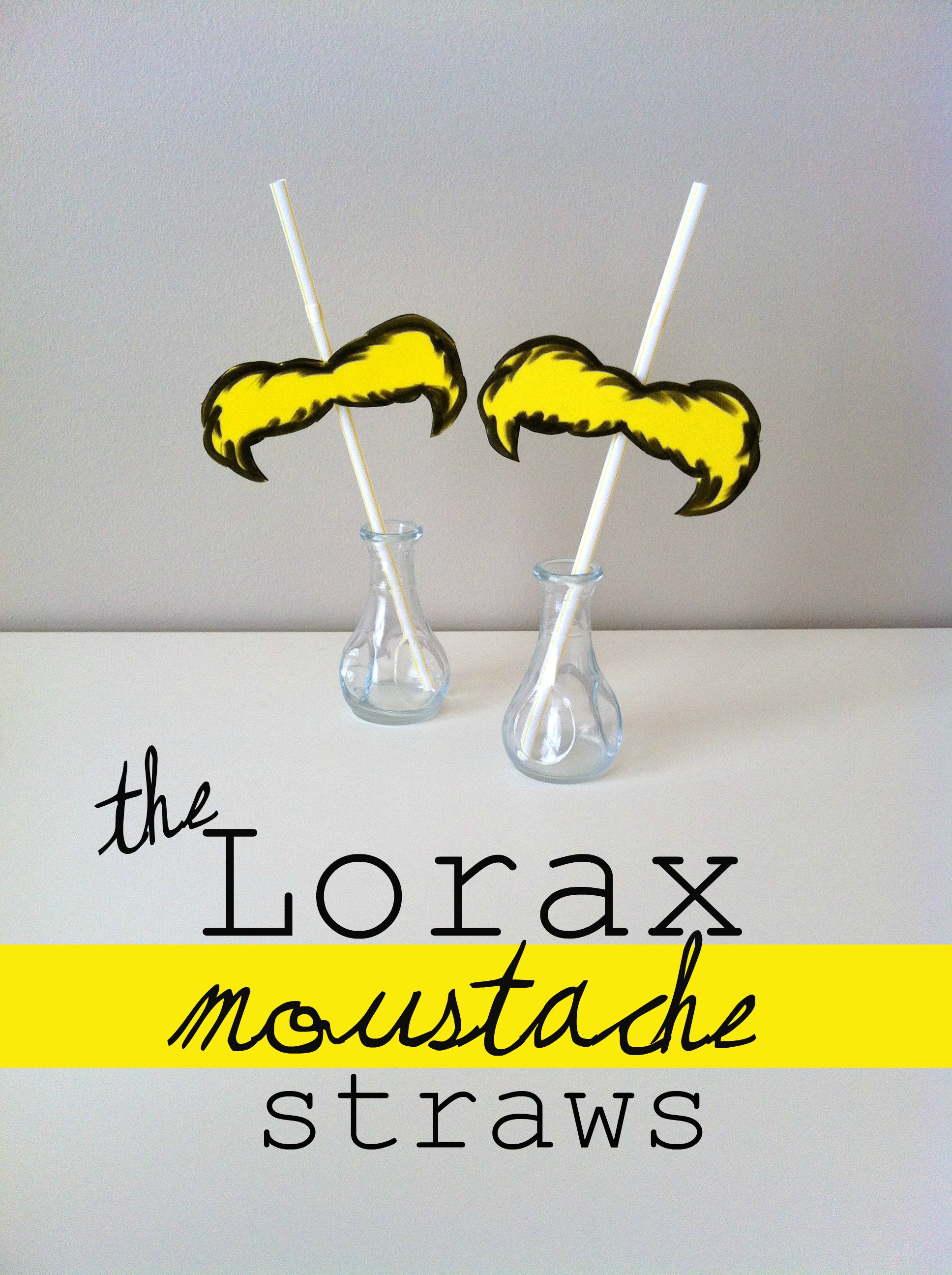 Lorax Moustache Straws | Fun Family Crafts