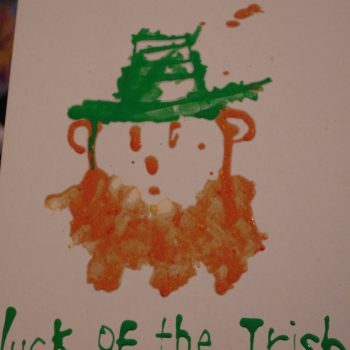 Painting Leprechauns with Straws