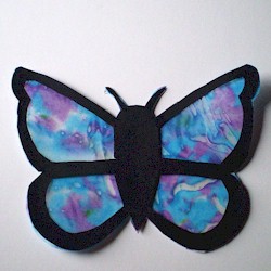 Melted Crayon Butterfly Window Hanger