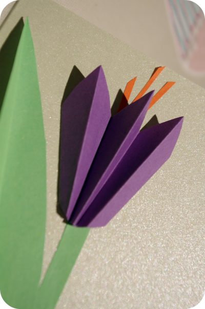 Mother's Day Paper Crocus Card