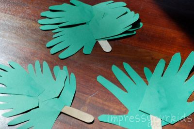  Handprint Palm Branches for Palm Sunday