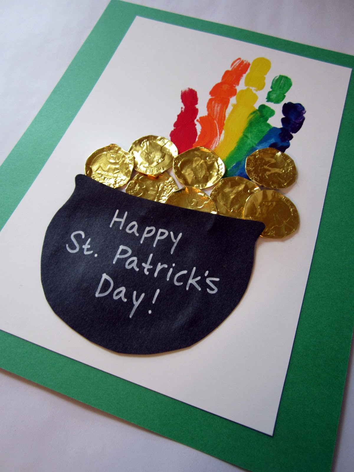 st. pats handprint rainbow - St Patrick Day Crafts For Kindergarten