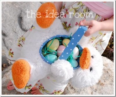 Stuffed Animal Easter Basket