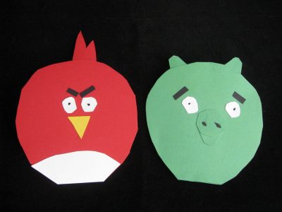 Angry Birds Shaped Cards