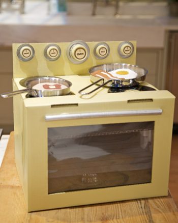 cardboard toy oven