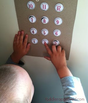 Homemade Elevator Activity: Pressing the Buttons