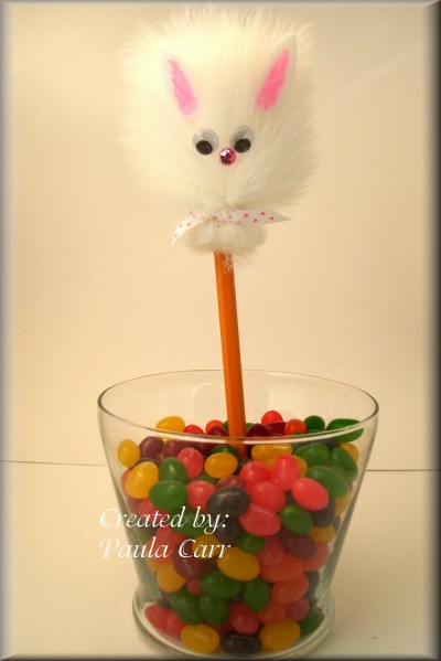 Fuzzy Bunny Pencil Toppers