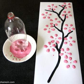 Soda Bottle Cherry Blossoms