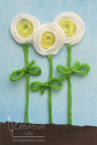 Yarn Flower Card