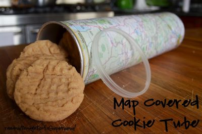 Map Covered Cookie Tubes
