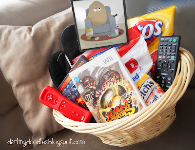Couch Potato Gift Basket