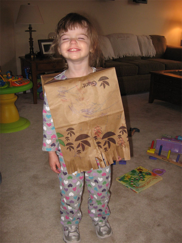 Paper Bag Poncho | Fun Family Crafts