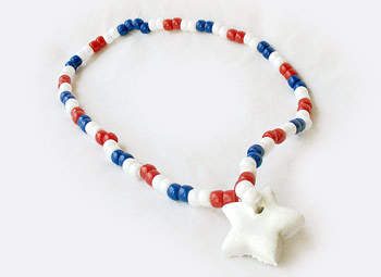 Patriotic Pony Bead Necklace