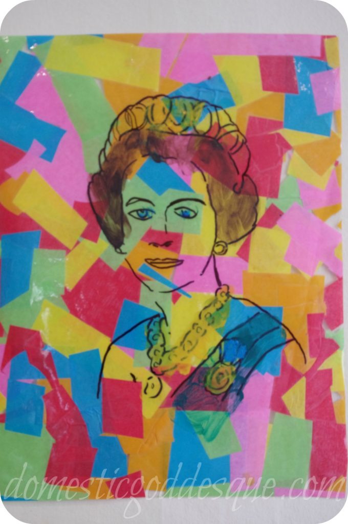 Queen Pop Art after Warhol, Jubilee Craft Fun Family Crafts