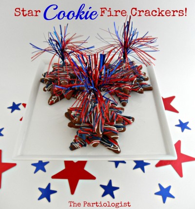 Chocolate Star Cookie Firecrackers