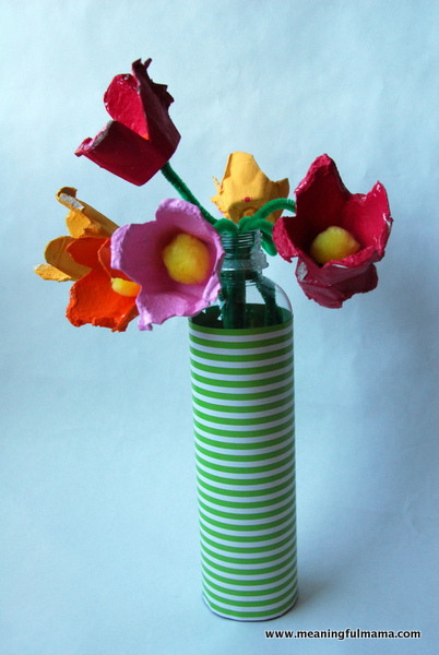 Egg Carton Flower Bouquets Fun Family Crafts
