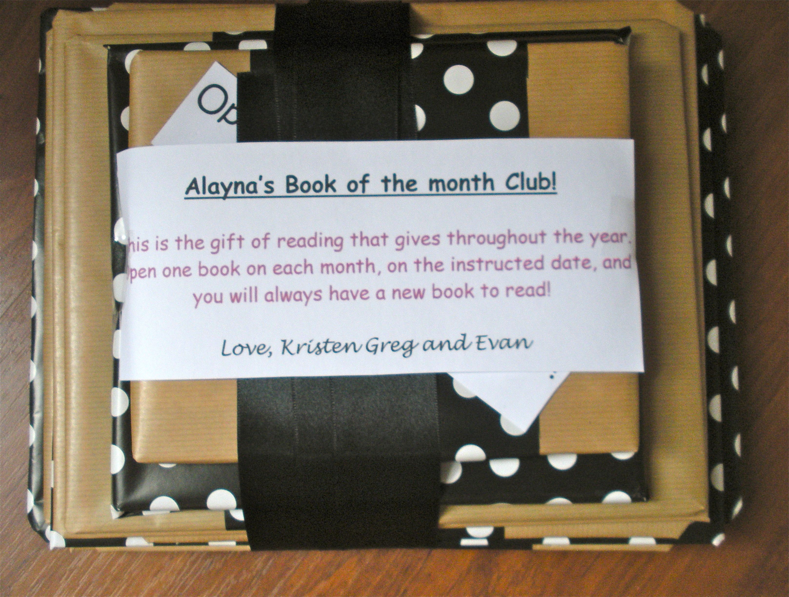 "Book of the Month" Gift Fun Family Crafts