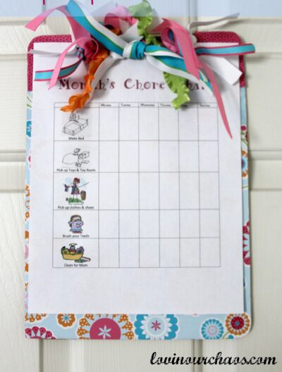 Clipboard Chore Charts
