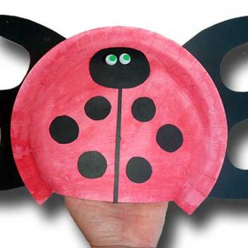 Paper Plate Ladybug Hand Puppet