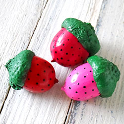 Strawberry Acorn Magnets
