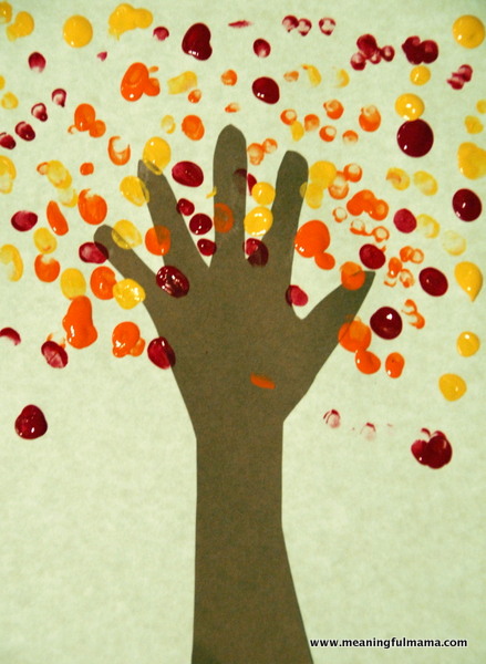 Handprint & Fingerprint Fall Tree | Fun Family Crafts