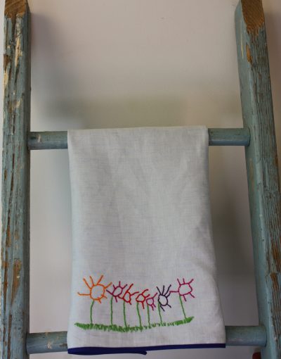 Child's Art Embroidered Towel