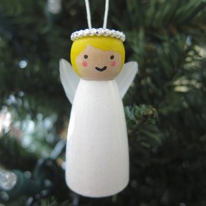 Little Wooden Angel Ornament | Fun Family Crafts