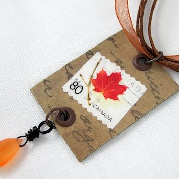 Postage Stamp Necklace