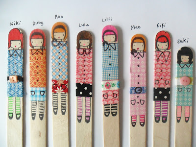 Washi Tape Stick Puppets