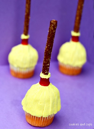 Witch Broom Cupcakes