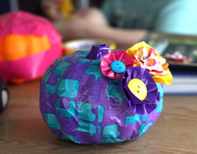Colorful Duct Tape Pumpkin