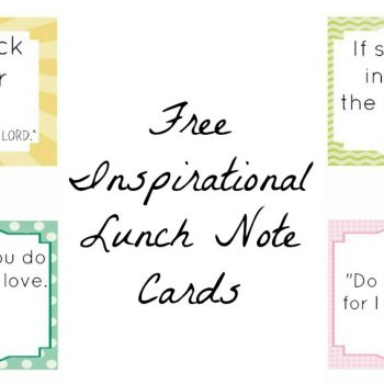 Inspirational Lunch Note Cards