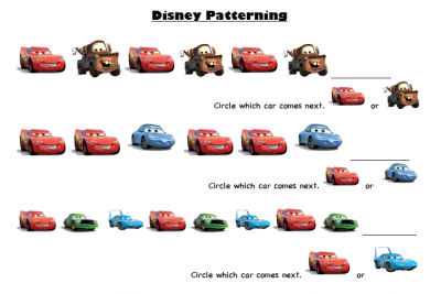 Disney-Pixar Cars Printable Activity Sheets