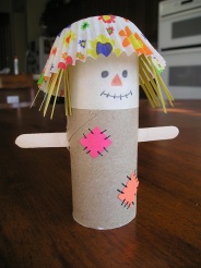 Cute Cardboard Tube Scarecrow