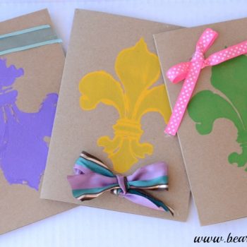 Stenciled Note Cards