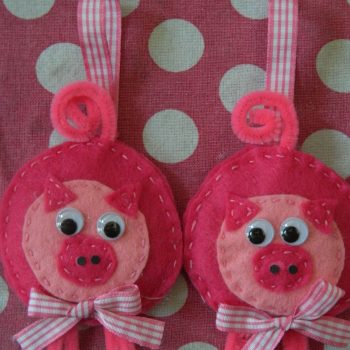 Pink Pig Ornaments