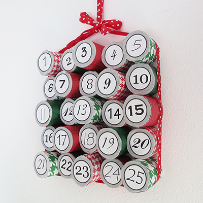 Cardboard Tube Advent Calendar