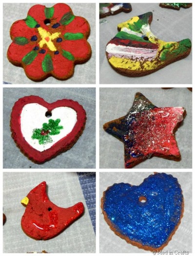 Painted Cinnamon Applesauce Ornaments