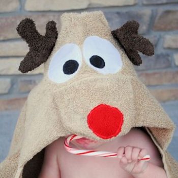 Reindeer Hooded Towel