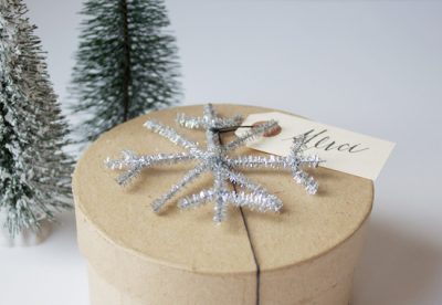 Tinsel Snowflake Gift Topper