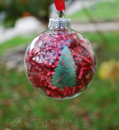 Stenciled Glass Ornaments